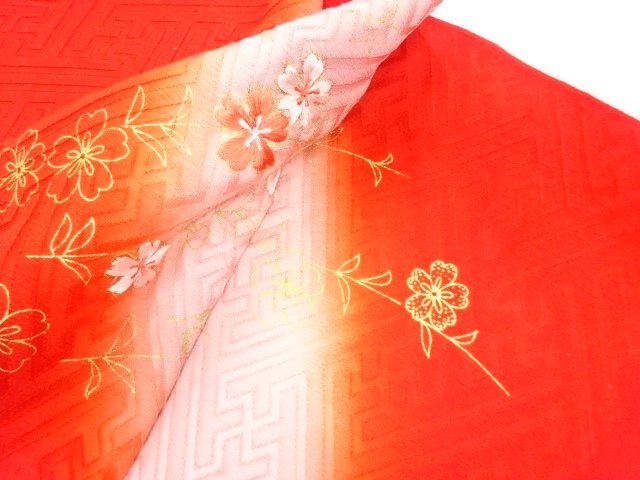  未使用品　正絹　刺繍　帯揚げ